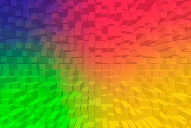 Vivid abstract background - Cubes