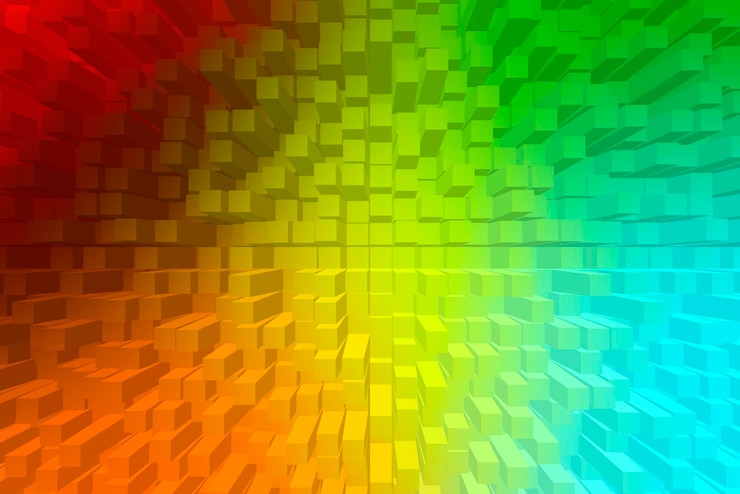 Free Photo vivid abstract background - cubes