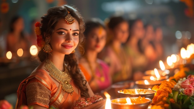 Foto gratuita i colori vivaci della festa di navratri