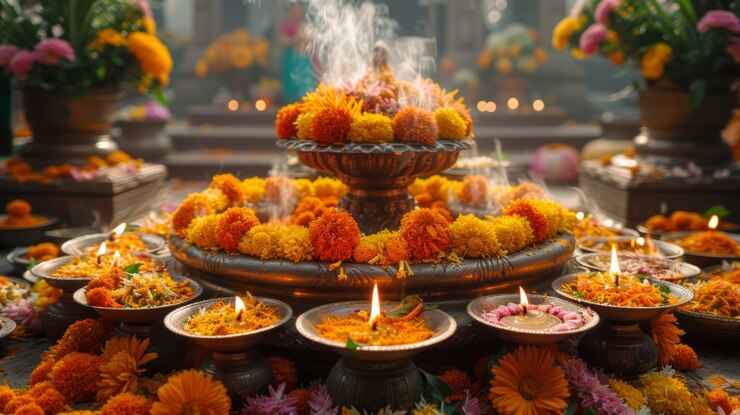 Free Photo vivid colors of navratri celebration festival