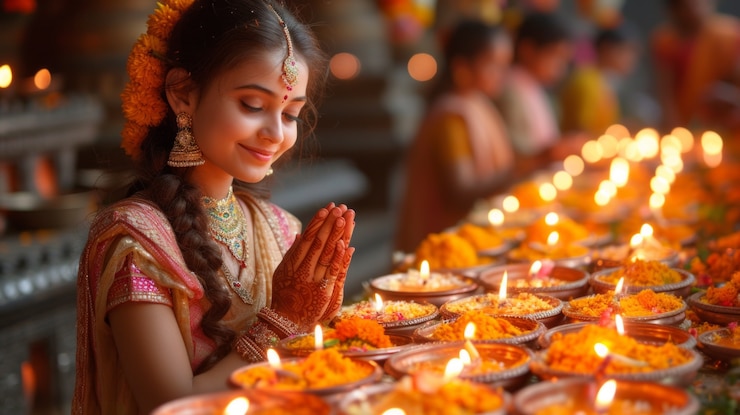 Free Photo vivid colors of navratri celebration festival