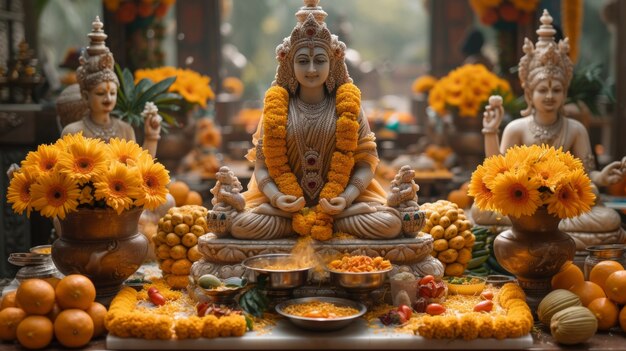 Free Photo vivid colors of navratri celebration festival