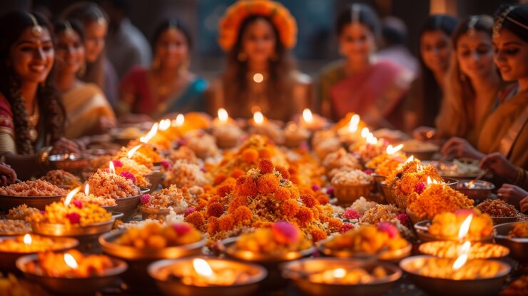 Free Photo vivid colors of navratri celebration festival
