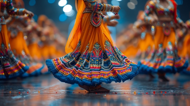 Free photo vivid colors of navratri celebration festival