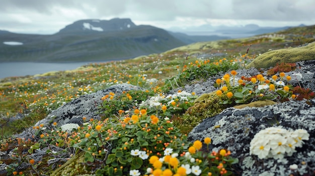 Free photo vivid colours plants in natural environment