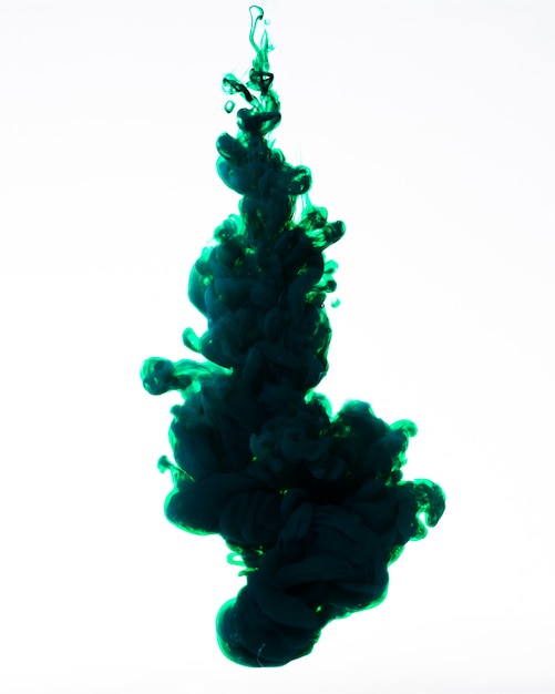 Vivid green cloud in water