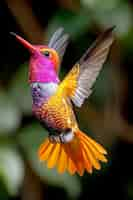 Free photo vividly colored hummingbird in natural environment