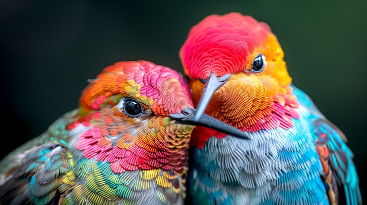 Free Photo vividly colored hummingbird in natural environment