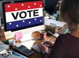 Бесплатное фото Голосование, голосование, выборы, политическое решение, концепция демократии