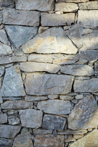 Wall of stones texture close-up