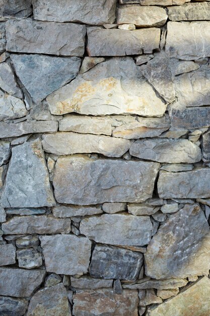 石の壁のテクスチャのクローズアップ