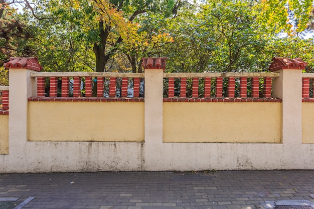 wall and trees