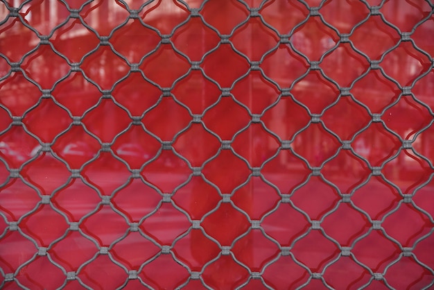 Wall with metal wire screen