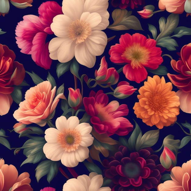 "봄"이라는 꽃무늬가 있는 벽지.