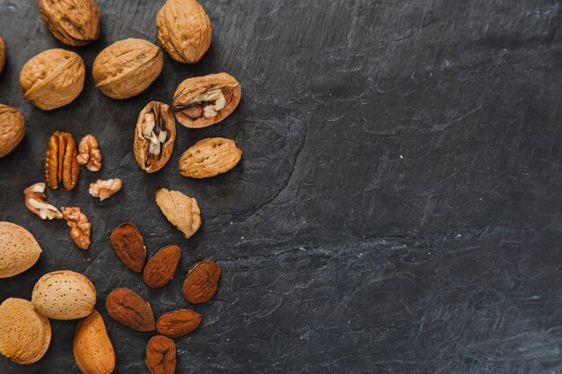 Walnuts and almonds