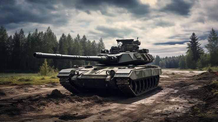 Free Photo war zone with tank