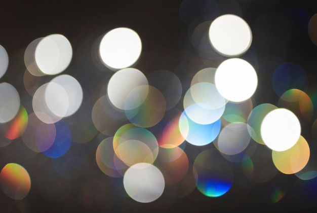 Warm golden bokeh lights background