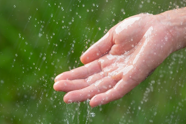 Washing hands with soap for prevent disease