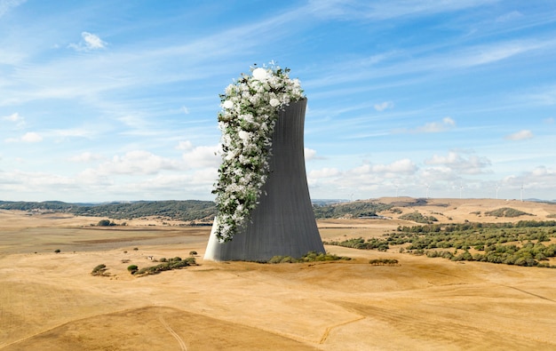 Foto gratuita concetto senza sprechi con bouquet in fiore