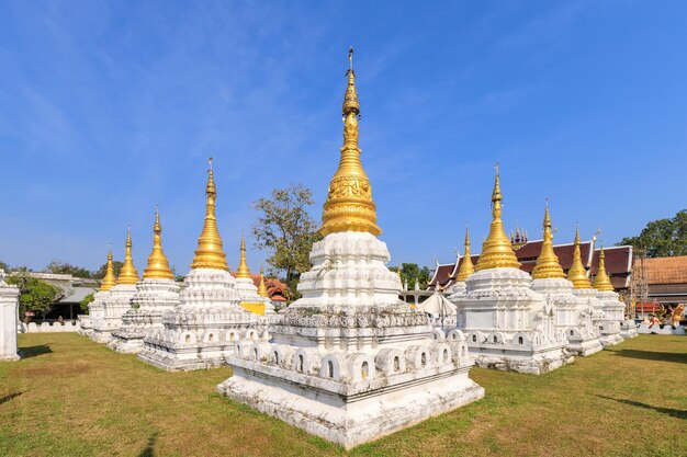 Wat Phra Chedi Sao Lang or twenty pagodas temple at Lampang Thailand