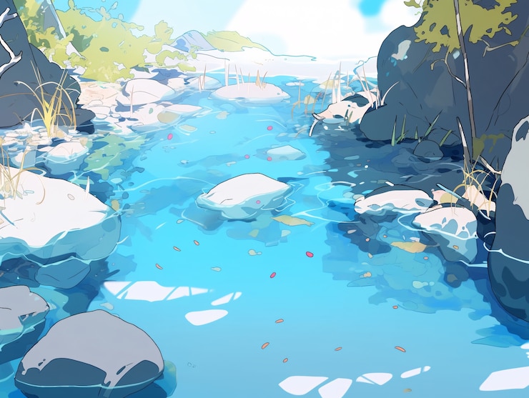 無料Photo アニメスタイルの水