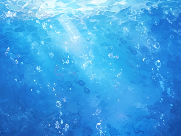 Free photo water in anime style