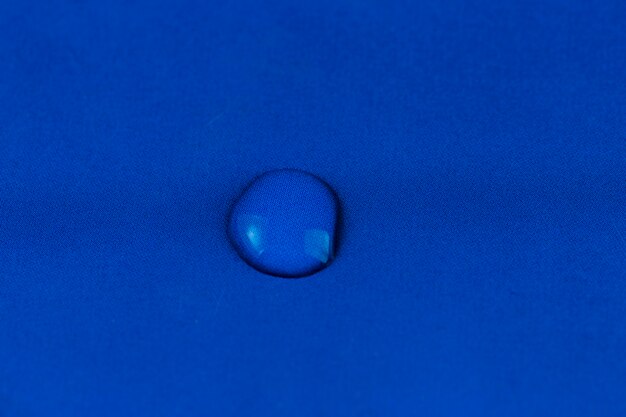 Water drop on blue background