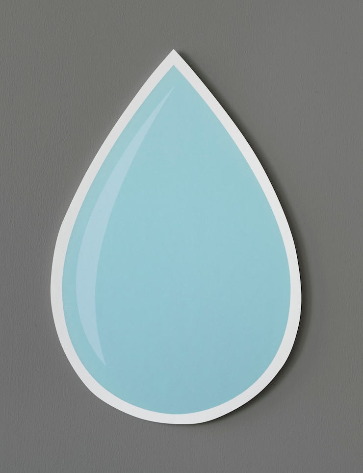 Free Photo water drop cut out icon