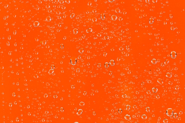 Free photo water droplets on orange surface