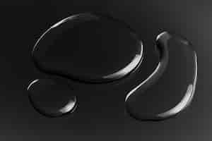 Бесплатное фото Капли воды текстуры фона, черный