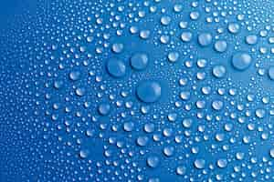 Free photo water drops texture background, blue design