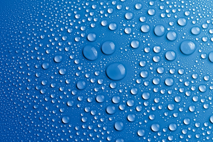 Бесплатный Фотография капли воды текстуры фона, синий дизайн