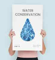 Free photo water recycling conservation droplet concept