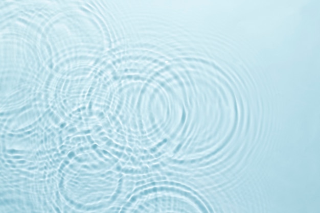 無料写真 水の波紋テクスチャ背景、青いデザイン