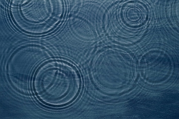 無料写真 水の波紋テクスチャ、青い背景