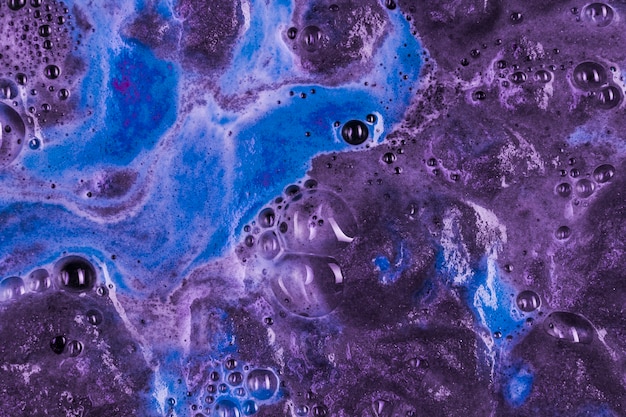 Water with purple foam
