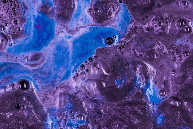 Water with purple foam