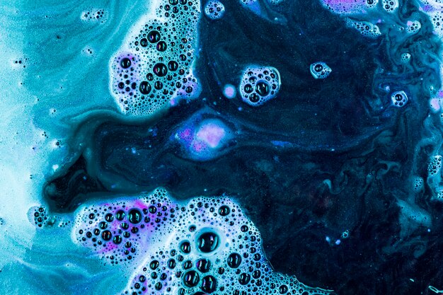 Water with turquoise foam