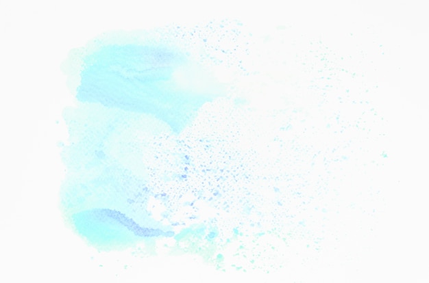 Акварель синий всплеск текстуры на белом фоне