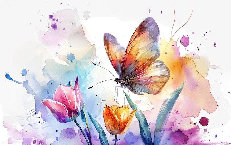 Free Photo watercolor butterfly illustration