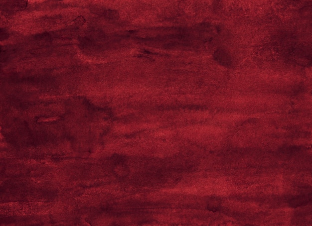 Watercolor dark red background painting texture.