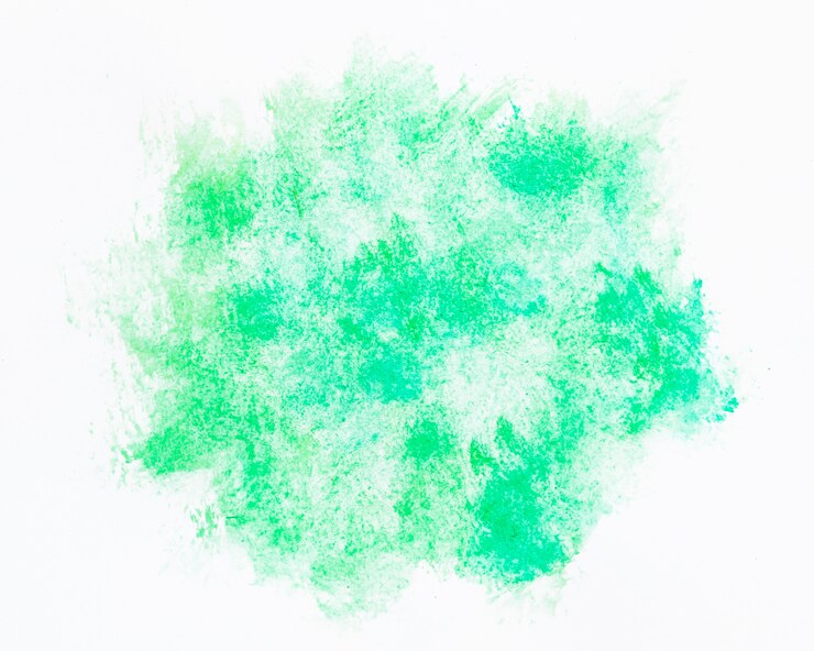 Free Photo watercolor emerald green cloud shape