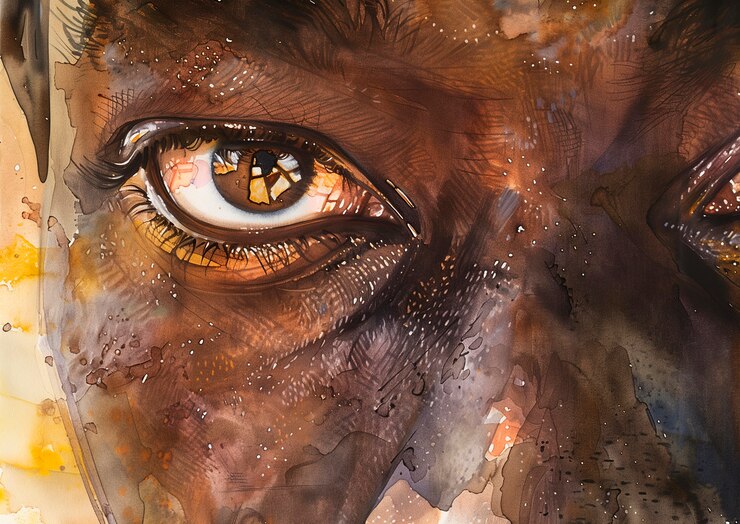 Free Photo watercolor eyes illustration