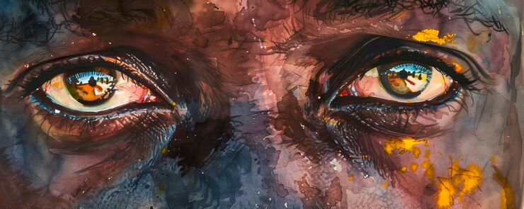 Free Photo watercolor eyes illustration