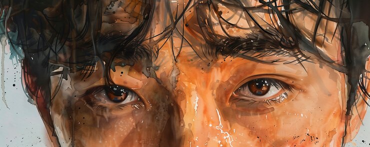 Free Photo watercolor eyes illustration