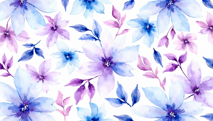 無料Photo 水彩の花のシームレスパターン
