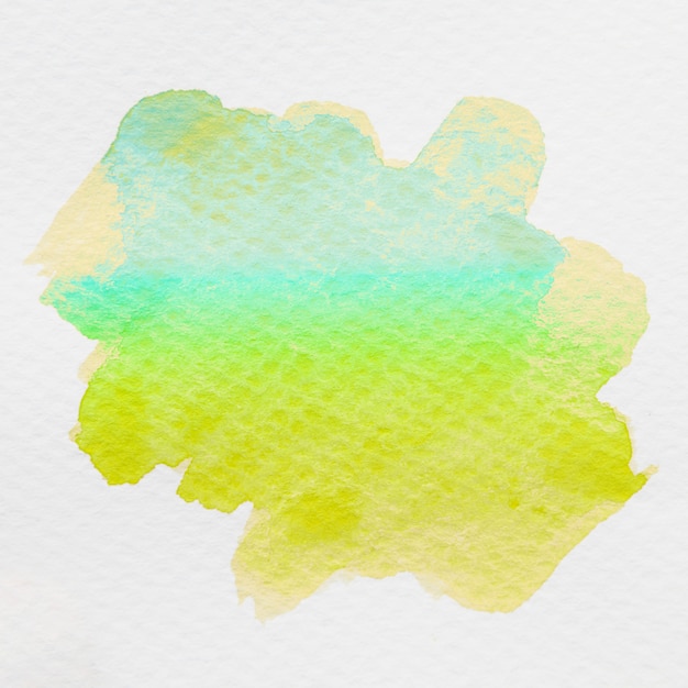 Watercolor handmade abstract background with yellow and green color