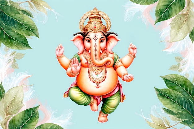 watercolor hindu deity representation