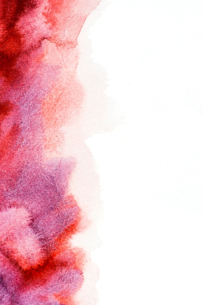 Watercolor stains on white background