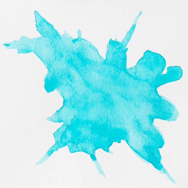 Free photo watercolour liquid blue splashes on white background